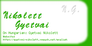 nikolett gyetvai business card